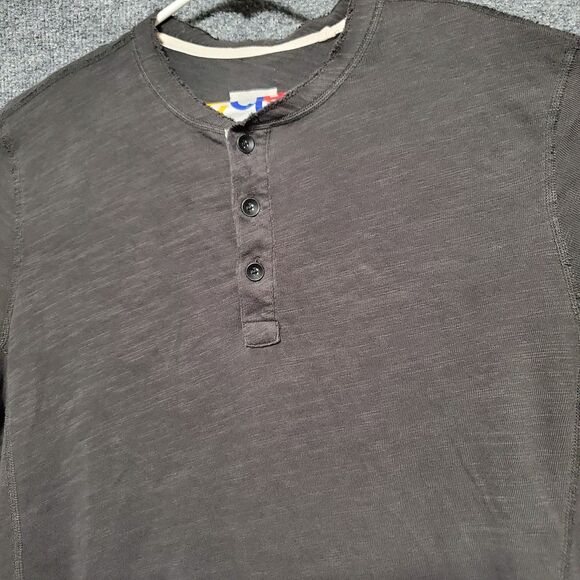 Rag & Bone Henley T-Shirt Mens Size L Grey Short Sleeve Cotton Standard Issue - Picture 1 of 11
